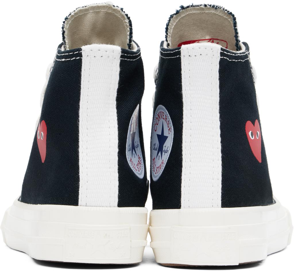 Comme des Garcons Kids Black Converse Edition Chuck 70 OG Single Heart High Top Sneakers
