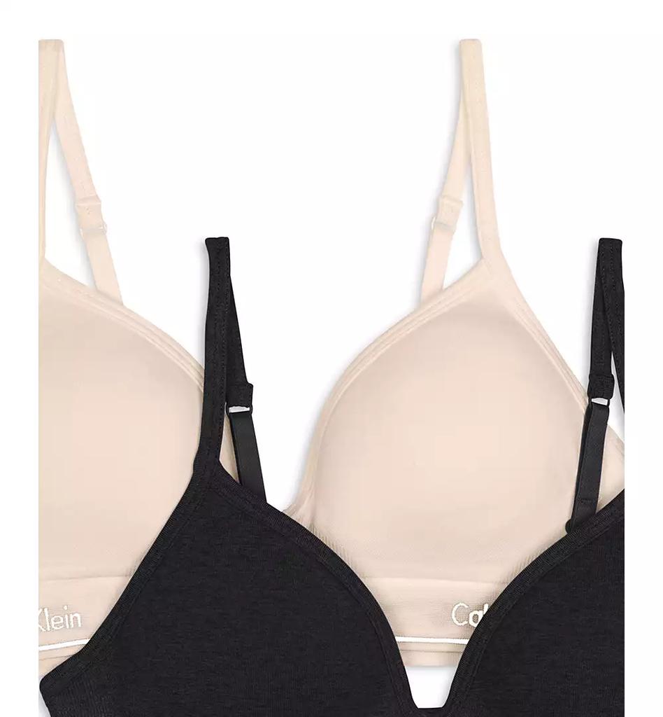 Calvin Klein Girls 7-16 Seamless Hybrid Bra, 2-Pack