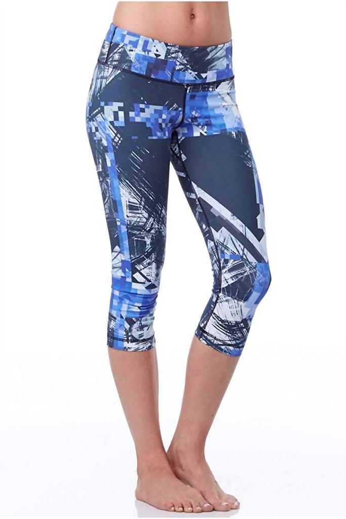 Vimmia ANALOG GEOMETRIC PRINT WIDE WAISTBAND CAPRI LEGGINGS