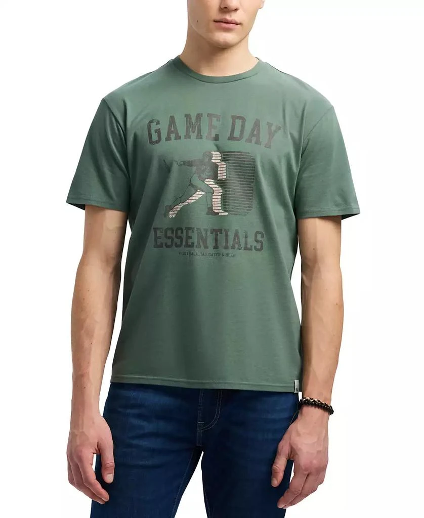 BUFFALO David Bitton Men's Titus Relaxed Fit Short Sleeve Crewneck Game Day Essentials Graphic T-Shirt 4