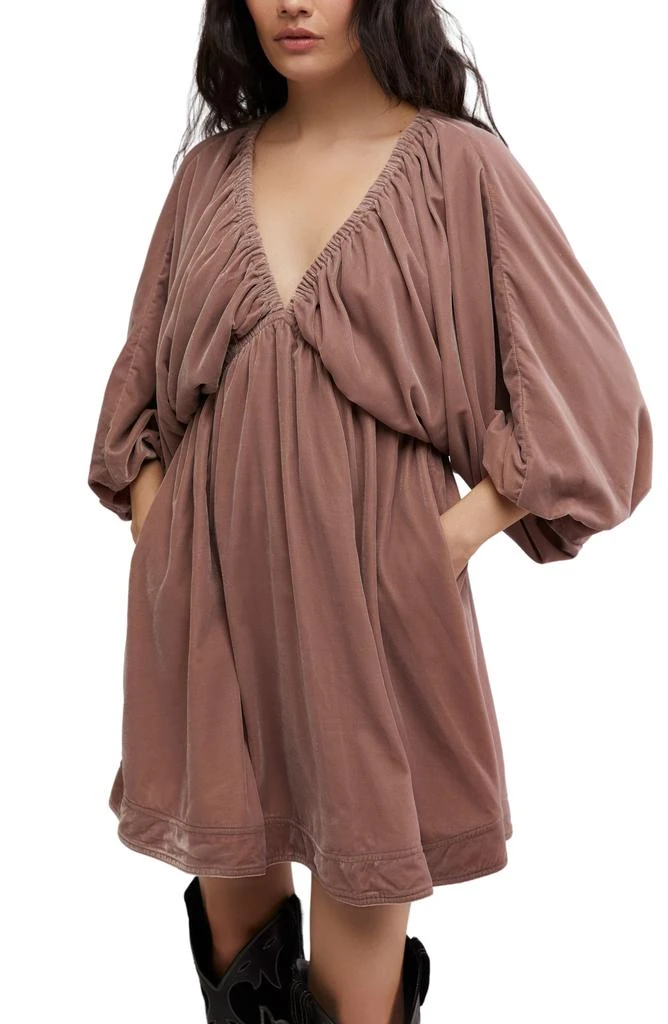 Free People Portia Velvet Babydoll Minidress 5