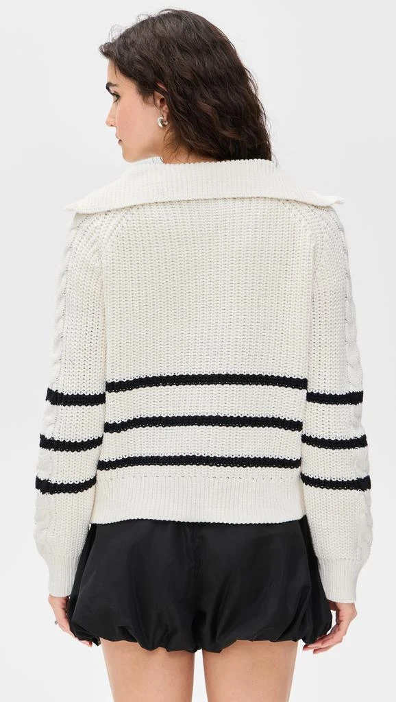 English Factory Stripe Zip Up Sweater 2