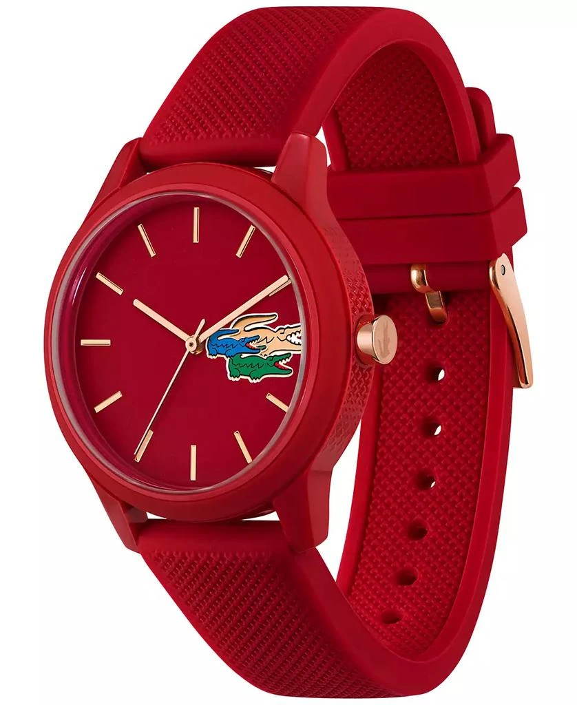 Lacoste Unisex Lacoste L.12.12 Red Silicone Strap Watch 36mm 2