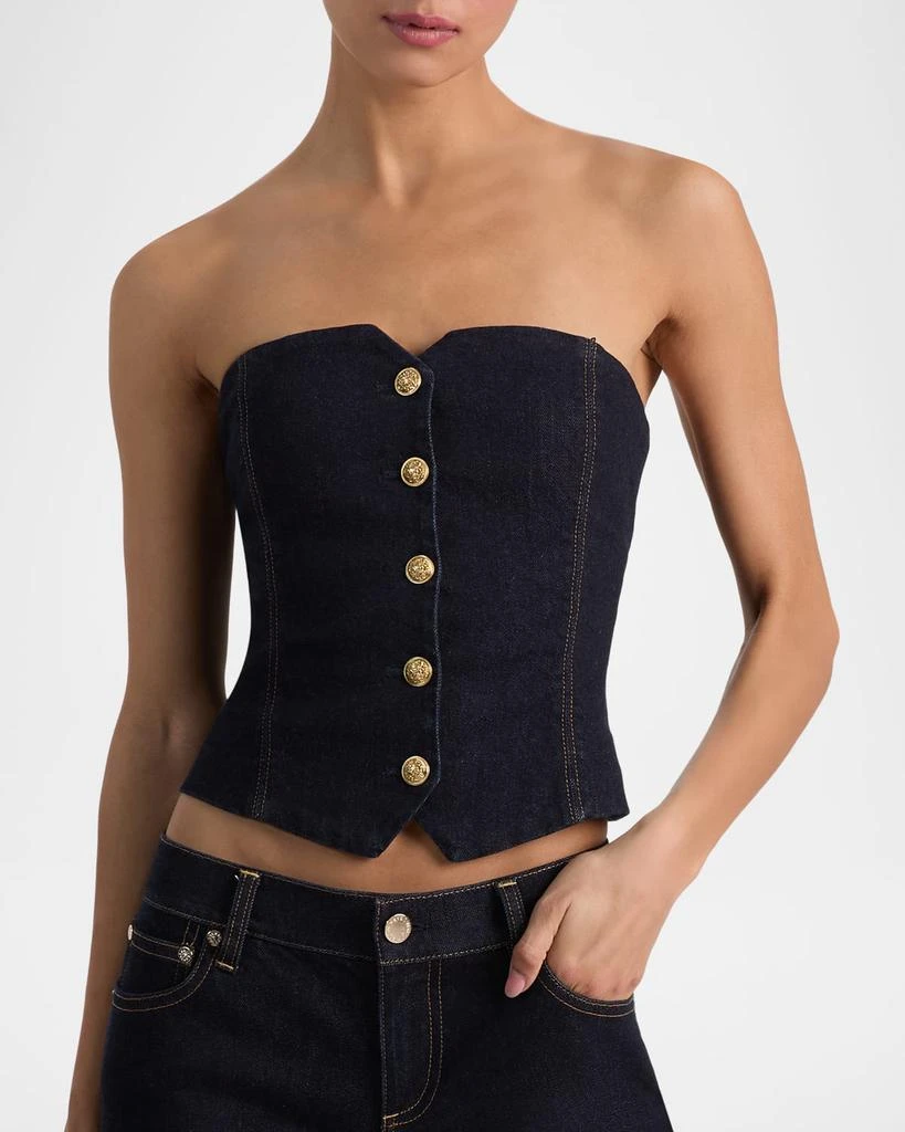 Alice + Olivia Kelcey Denim Strapless Top 4