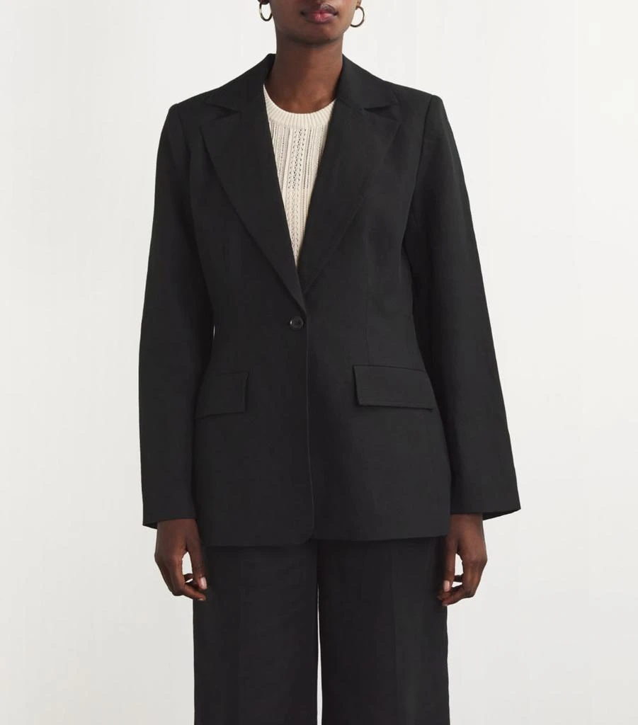 7 For All Mankind Linen-Blend Oversized Blazer 3