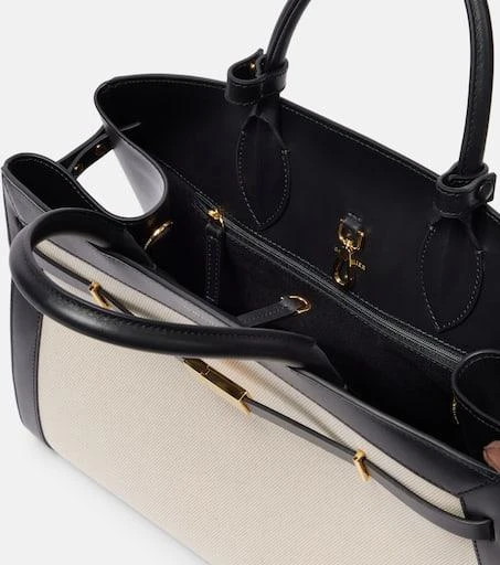 Demellier Hudson leather-trimmed canvas tote bag 3