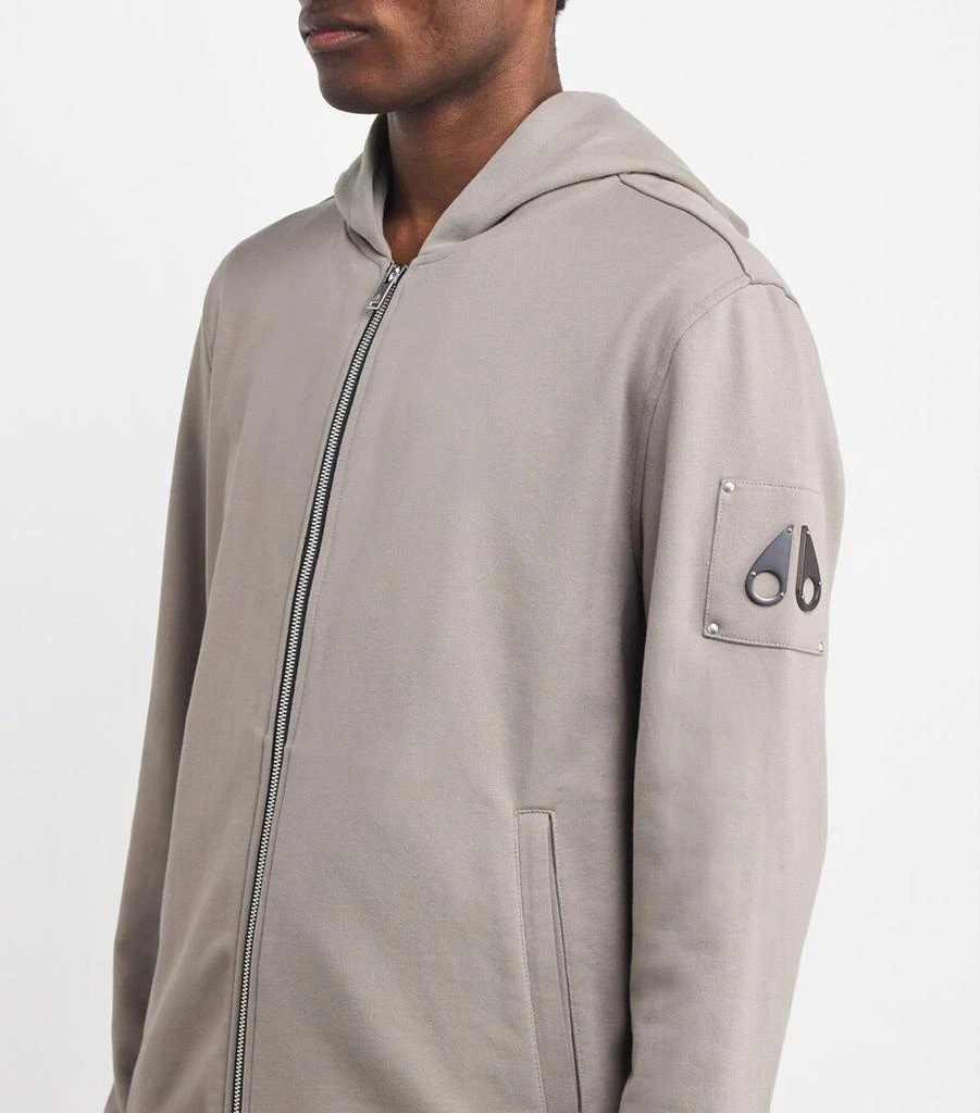 Moose Knuckles Cotton Logo Zip-Up Hoodie 6