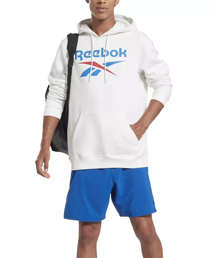 Reebok Men's Identity Classic-Fit Stacked Logo-Print Fleece Hoodie 5