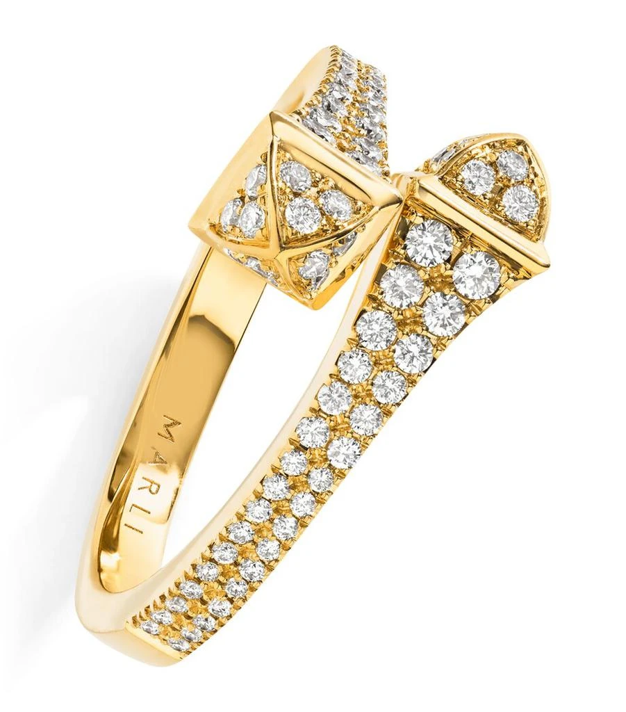 MARLI New York Yellow Gold and Diamond Cleo Ring 1