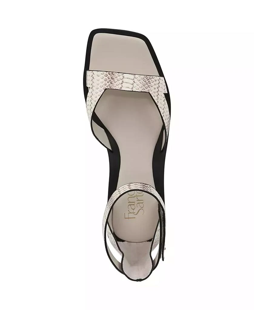 Franco Sarto Elisa Open Square Toe Ankle Strap Flat Sandals 5