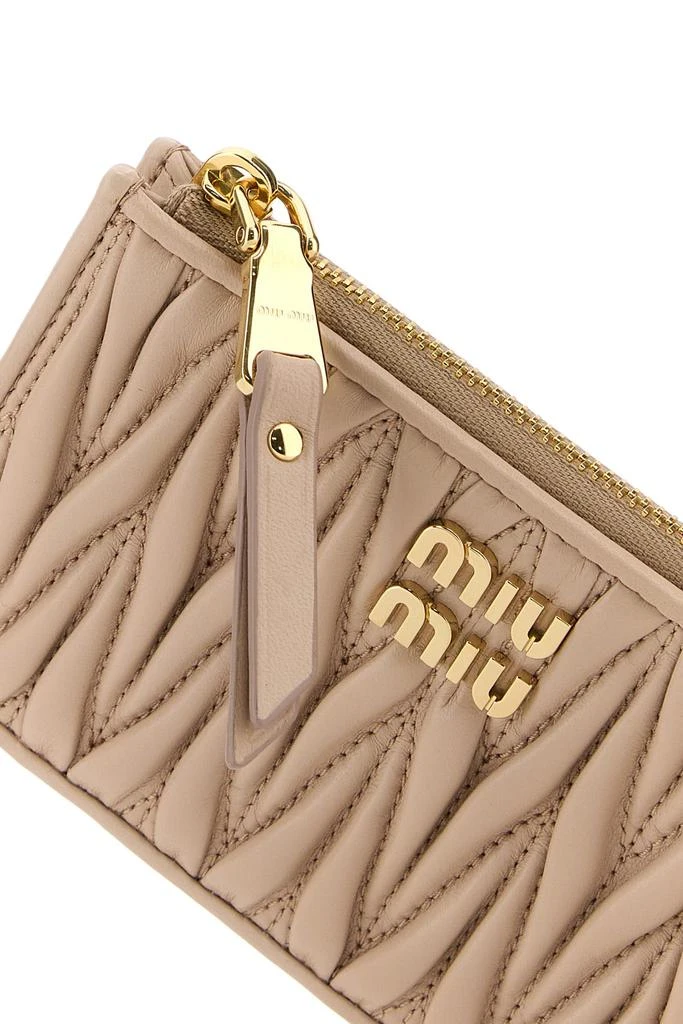 Miu Miu Powder pink nappa leather card holder 3