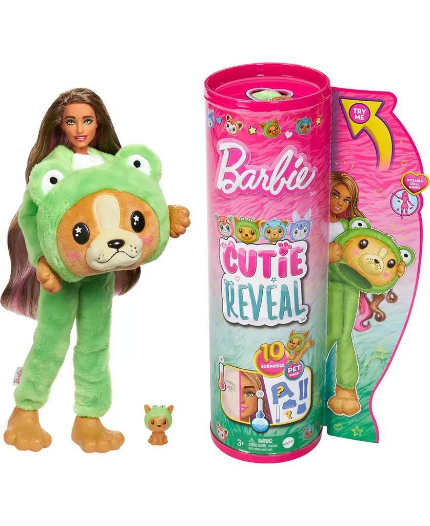 Barbie Cutie Reveal Costume-Themed Series Doll and Accessories with 10 Surprises, Puppy as Frog 1