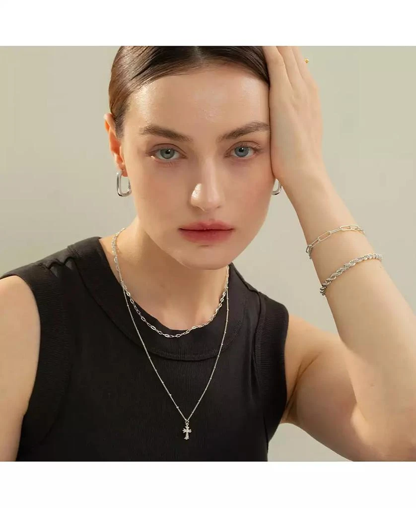 Bearfruit Jewelry 18K Gold Plated Sterling Silver Beloved Cross Necklace Set Holiday Gift Idea 2