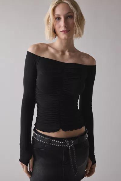 Urban Renewal ReMADE By UO Remnants Ruched Off-The-Shoulder Top