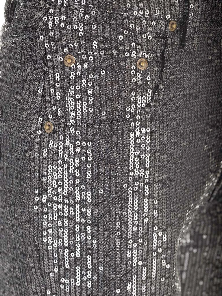 ROTATE Birger Christensen ROTATE Sequin Embellished Straight-Leg Jeans 3