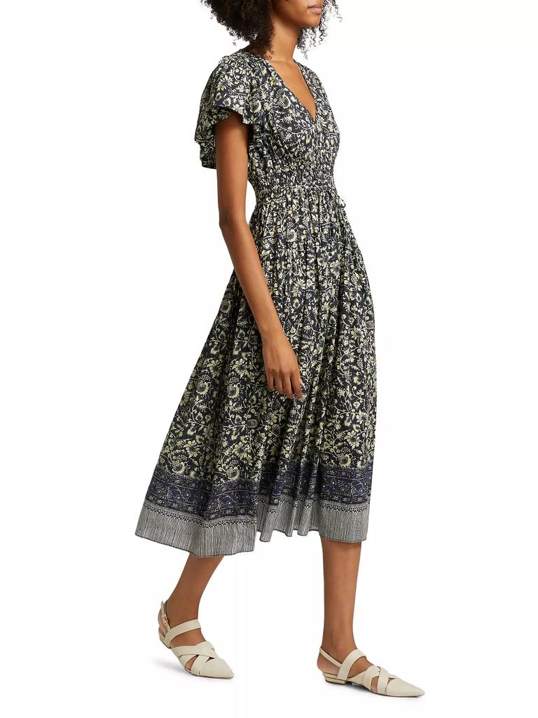 Ulla Johnson Lyria Floral Cotton-Blend Midi-Dress 4