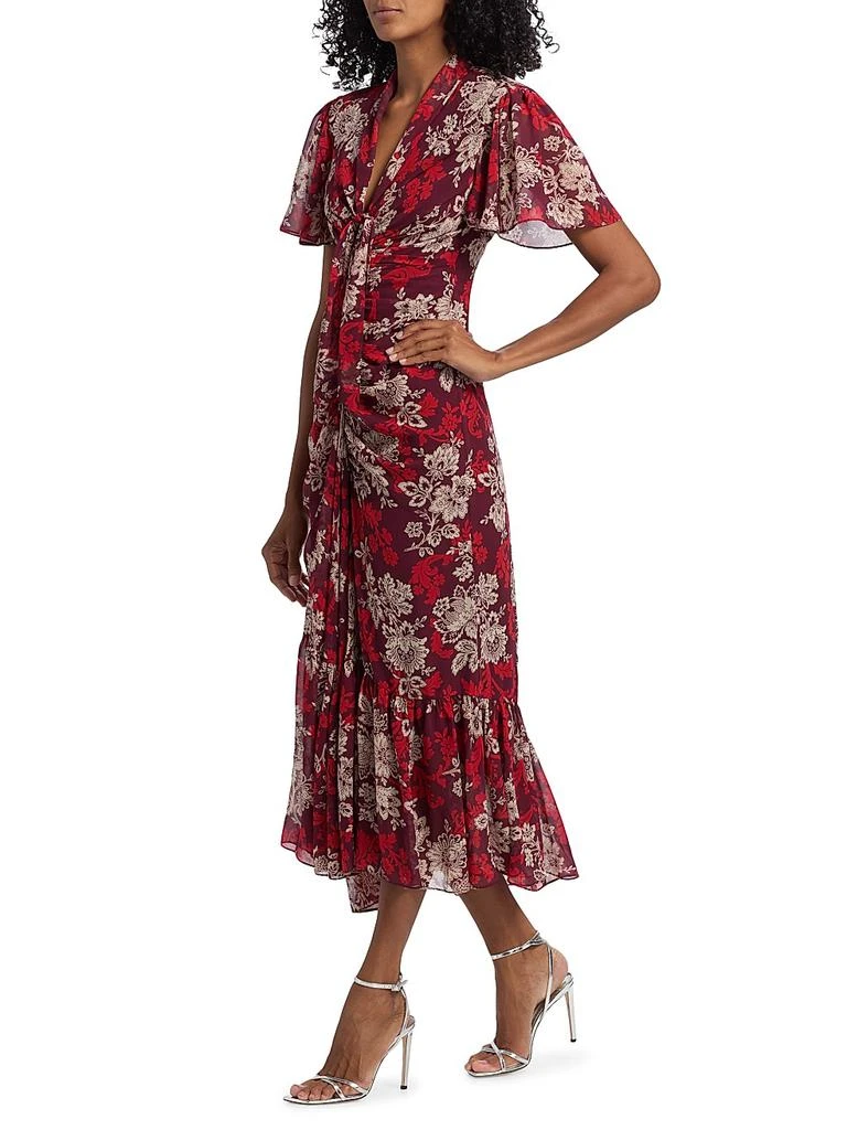 Cinq à Sept Peeta Gilded Paisley Midi-Dress 2