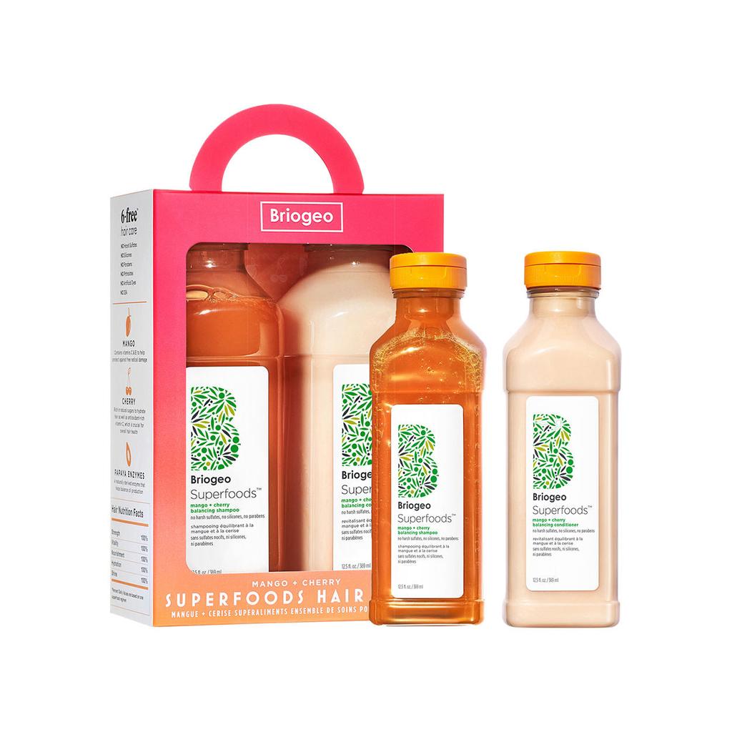 Briogeo Superfoods Mango and Cherry Balancing Shampoo and Conditioner