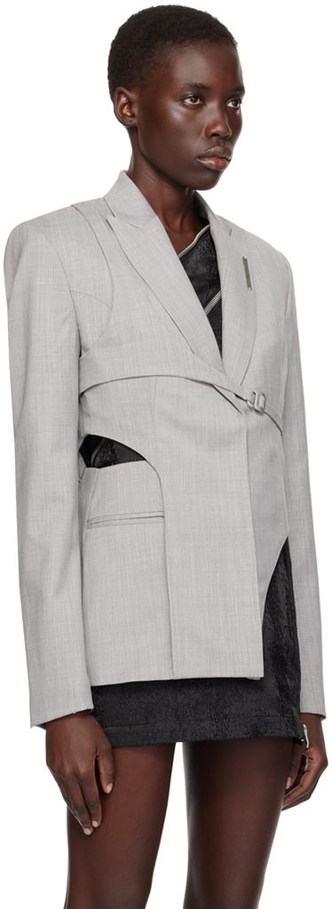 HELIOT EMIL Gray Harness Blazer