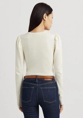 Ralph Lauren Ralph Lauren Cotton Blend Puff Sleeve Sweater 2