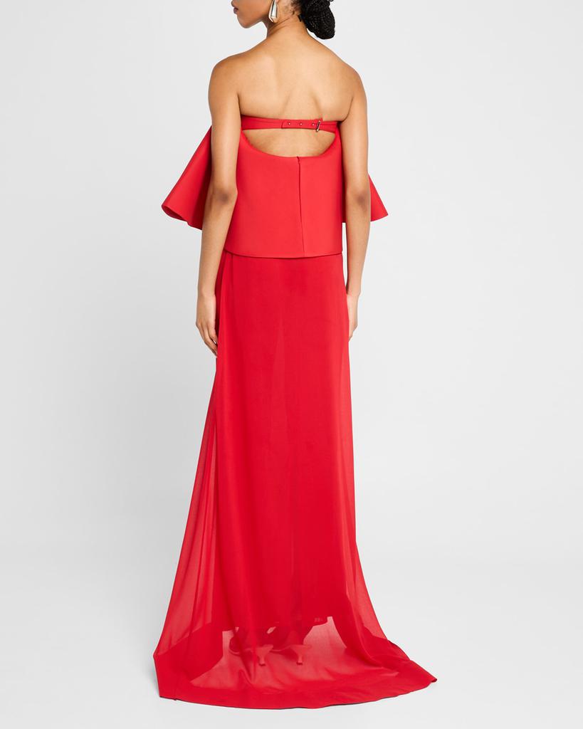 Jacquemus Vela Long Sheer Strapless Dress - Dresses & Skirts