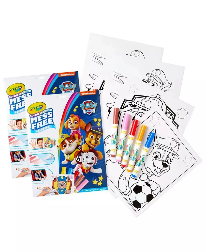 Crayola Color Wonder Mess Free Coloring Pad Markers and Paw Patrol, Pack of 2 1