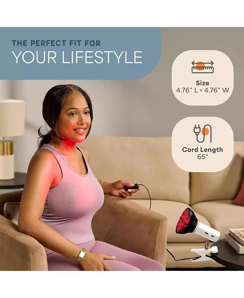 LifePro InfraGlow NIR 
Red Light Therapy Lamp with 18 LEDs – Infrared Therapy for Pain Relief, Skin Wellness, and Recovery 3