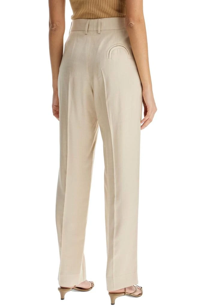 BLAZÉ MILANO Ivory Viscose Pants With Embroidered Pocket 2
