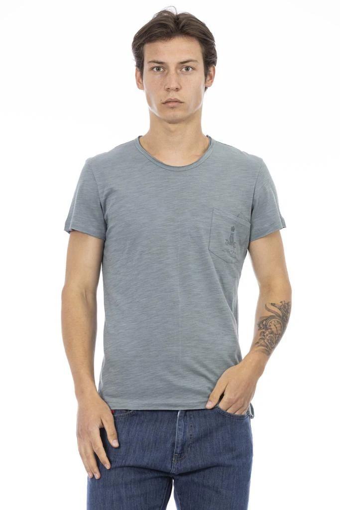 Trussardi Action Trussardi Action Gray Cotton T-Shirt 1