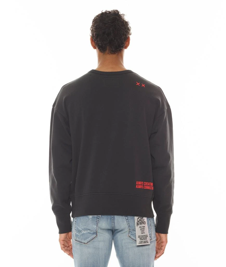 Cult Of Individuality Crew Neck Fleece In Black 3