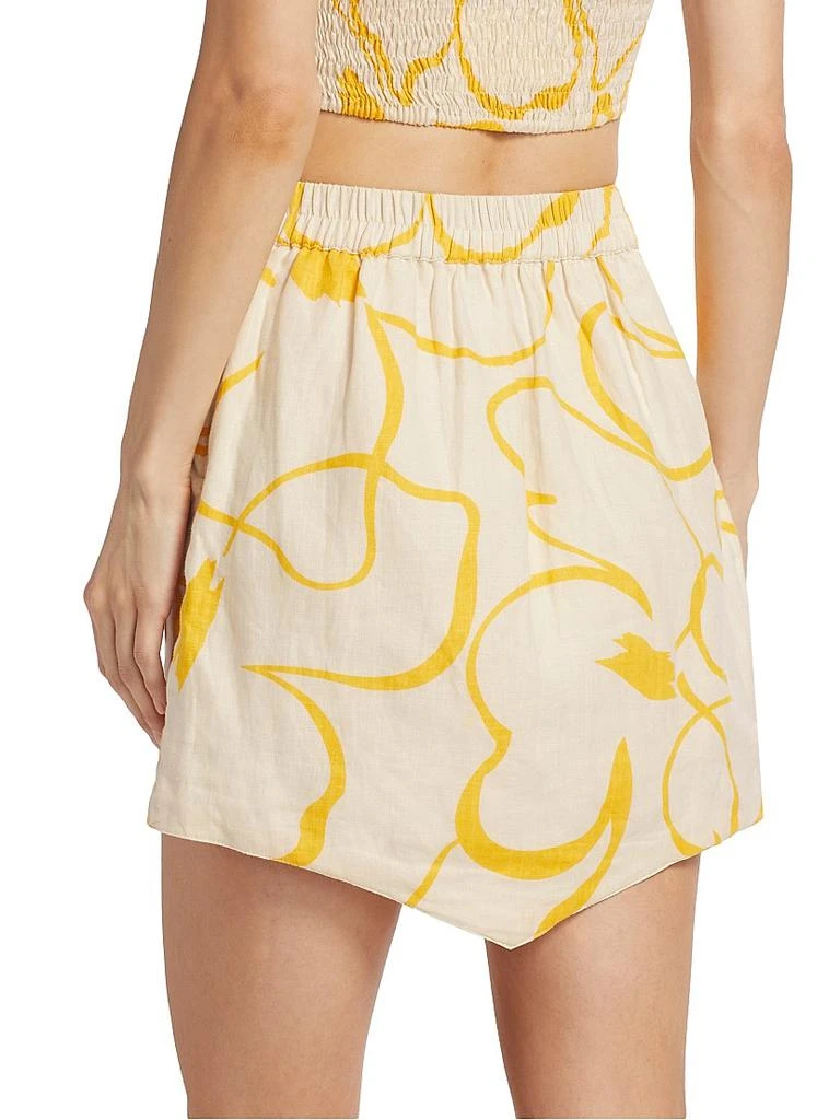 SWF High Point Floral Linen Miniskirt 5