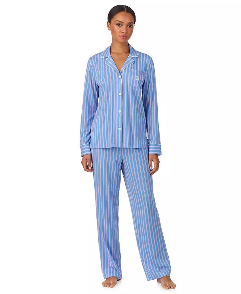 Ralph Lauren Petite Long-Sleeve Top and Pajama Pants, 2-Piece Set