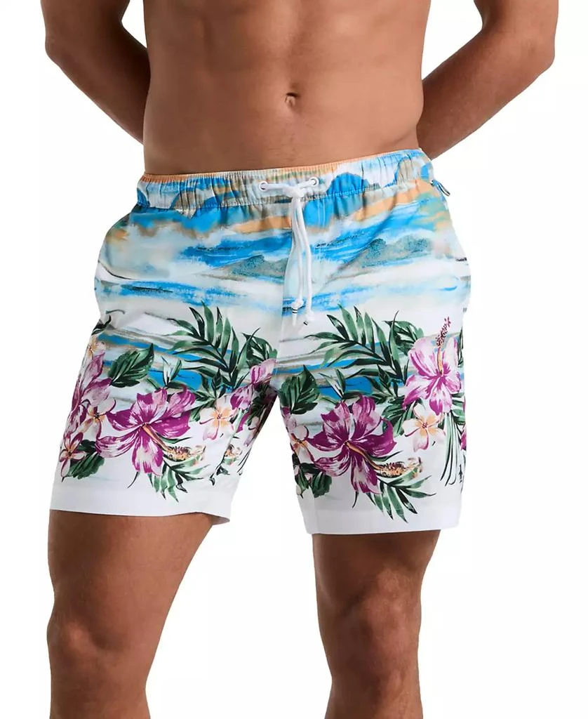 Original Penguin Men's Hibiscus Printed Swim Shorts 1