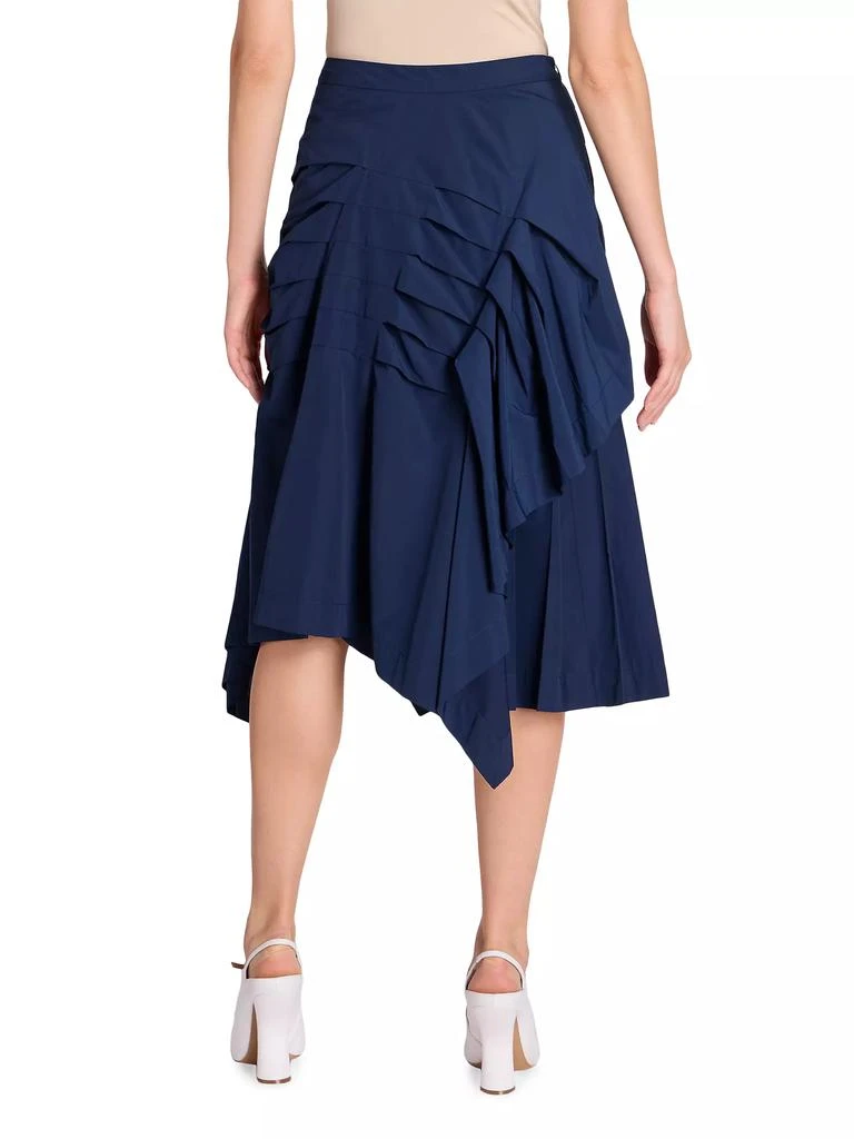 Dries Van Noten Shy Draped Cotton-Blend Midi-Skirt 5