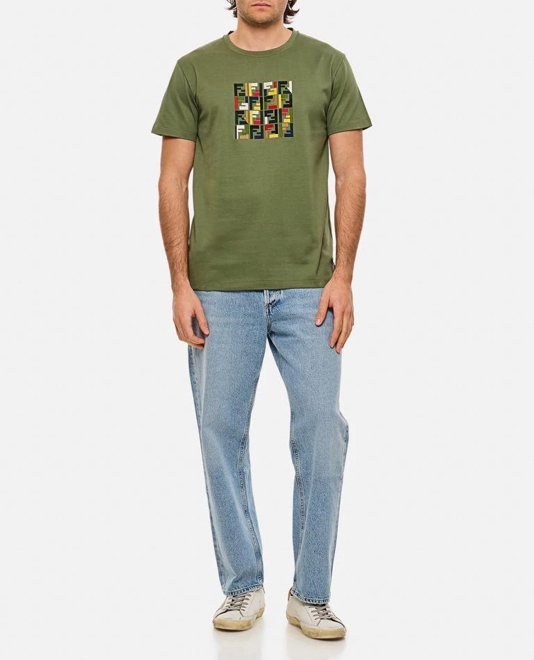 Fendi Cotton T-shirt With Triple Ff Embroidery 2