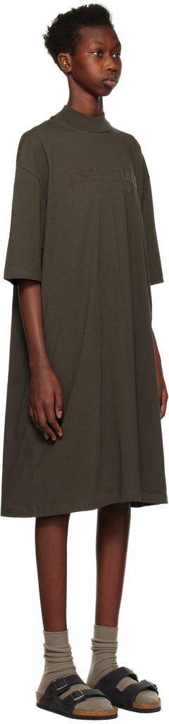 Essentials Gray Short Sleeve Minidress