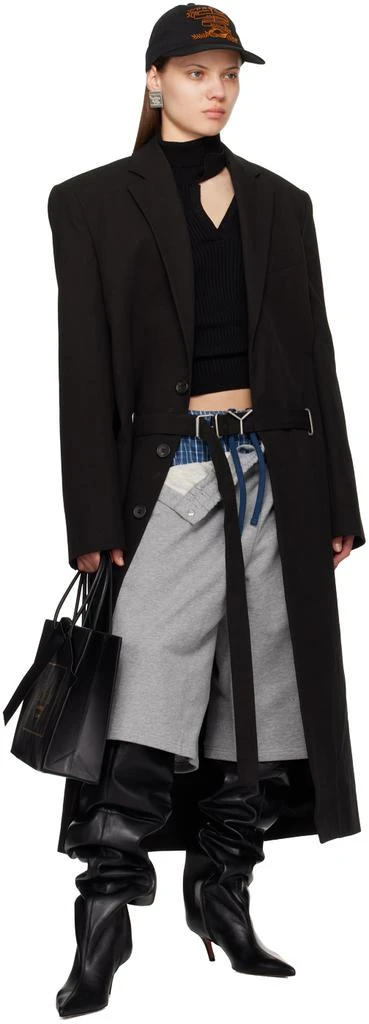 Y/Project Black Y Belt Coat 4