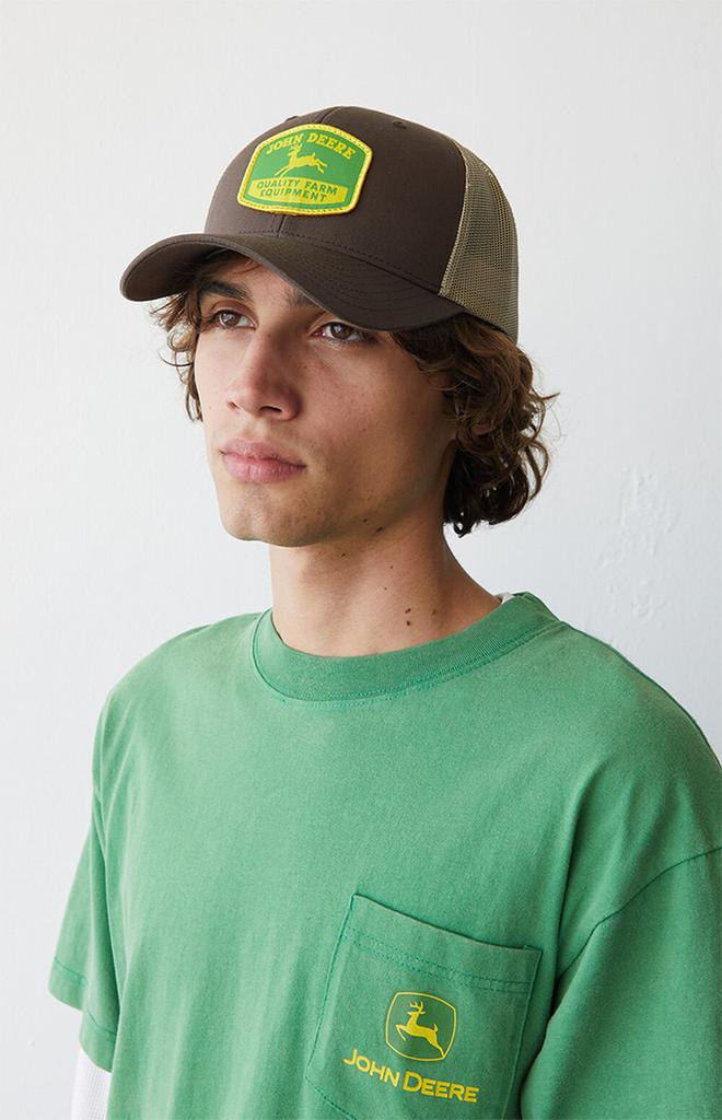 John Deere Brown Logo Snapback Trucker Hat