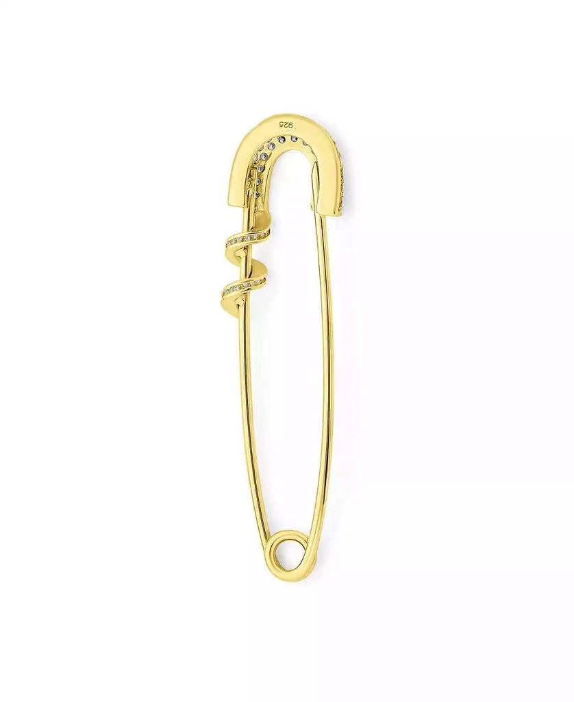 Bling Jewelry Safety Pin Symbol Of Support Cubic Zirconia Accent Sterling Silver 1.2 Inch 3