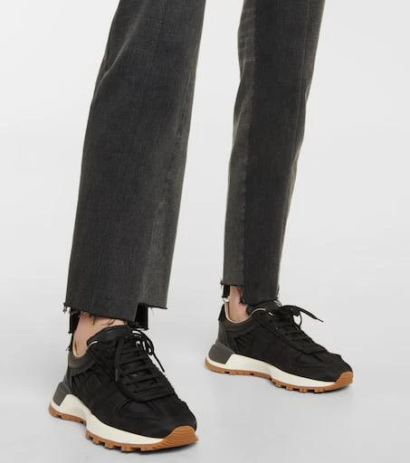 MAISON MARGIELA Nylon and suede sneakers 2