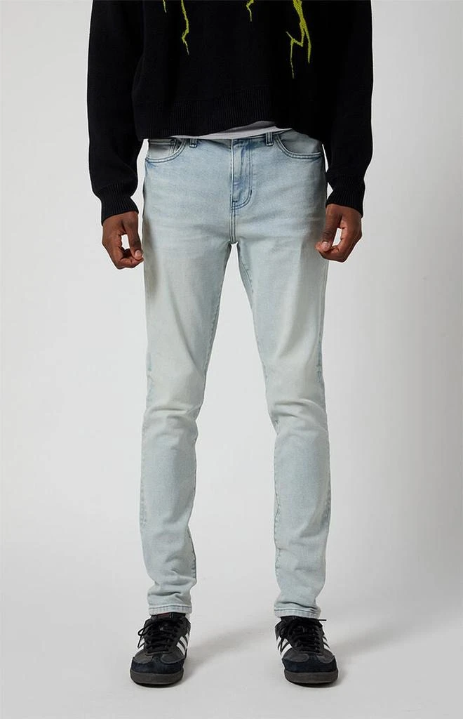 PacSun Stretch Light Indigo Stacked Skinny Jeans 1
