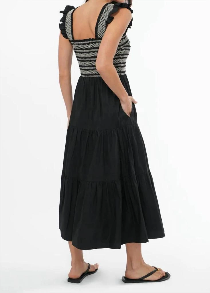 Greylin Greylin - Felicia Multi Stitch Smocked Midi Dress 3