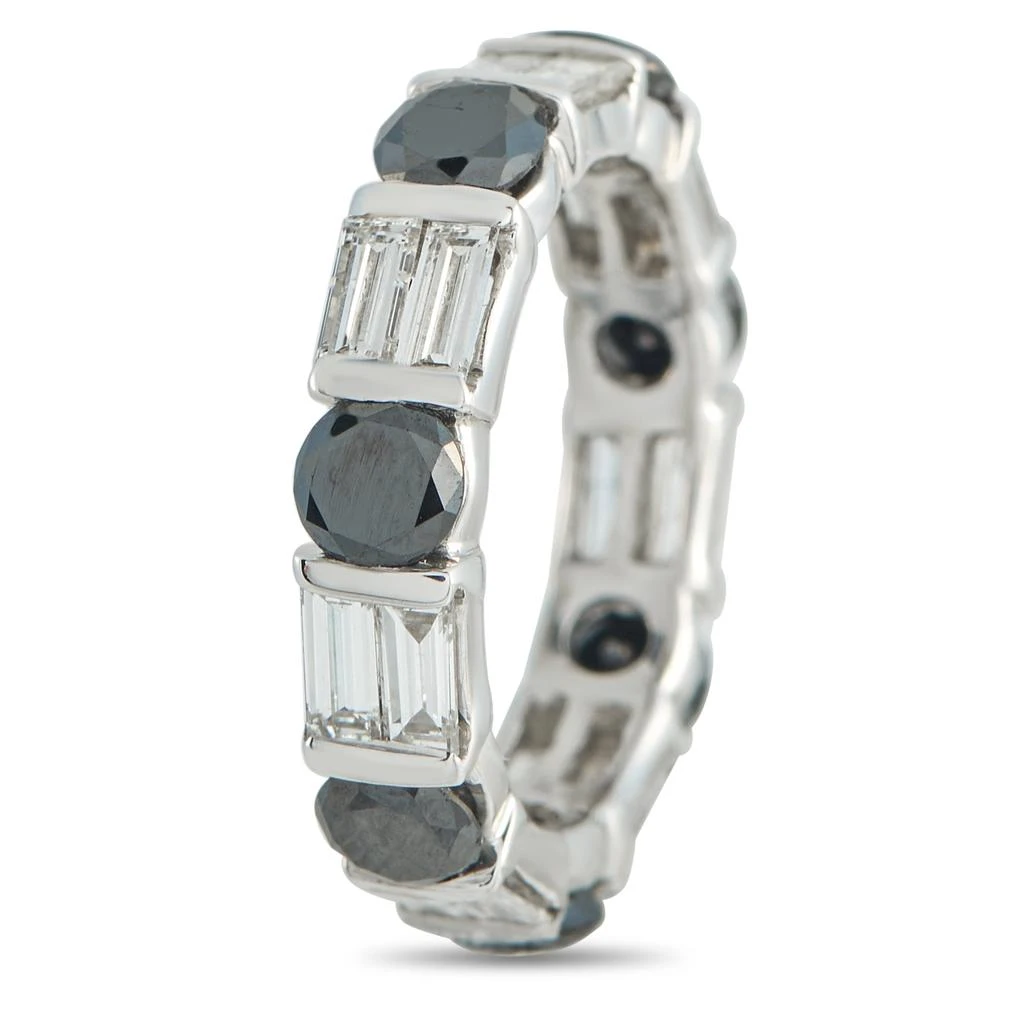 LB Exclusive 18K White Gold 1.75ct Diamond and 1.75ct Blue Diamond Ring MF18-011626 2