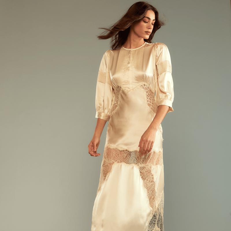 Cynthia Rowley Lure Lace Dress Ivory