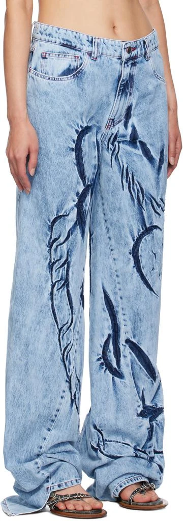 Masha Popova Blue Boyfriend Spiral Chains Jeans 2