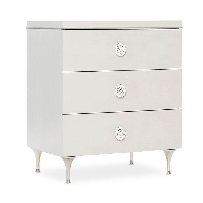 Bernhardt Silhouette 3 Drawer Nightstand with Rose Hardware