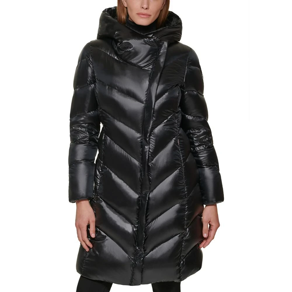 Calvin Klein Women's Faux-Fur-Lined Hooded Down Puffer Coat 1