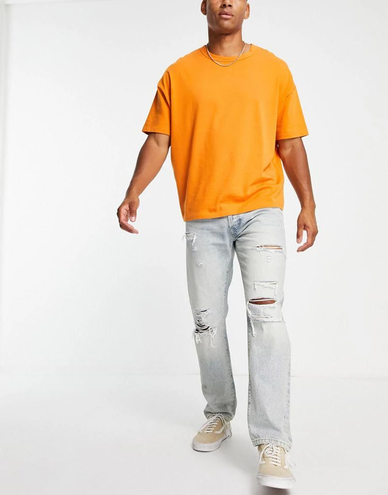 PACSUN Pacsun distressed relaxed jeans in blue 4