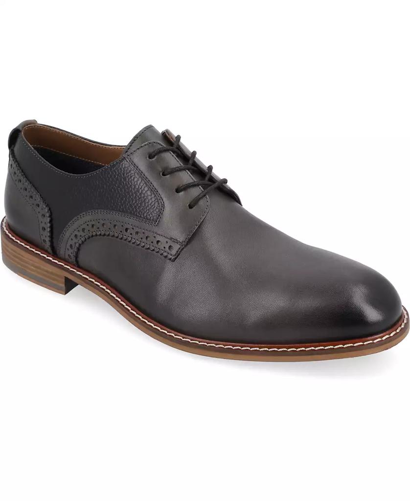 Thomas & Vine Men's Clayton Plain Toe Brogue Derby Shoe