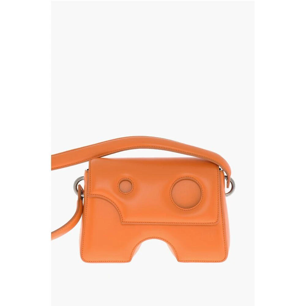 Off-White Off- Leather BURROW Crossbody Bag with Cut-Out Women's Details 1